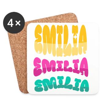 Emilia - Coasters (set of 4) - white - Front