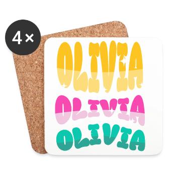 Olivia - Coasters (set of 4) - white - Front