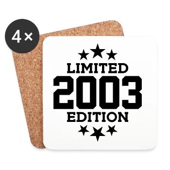ÉDITION LIMITÉE 23E ANNIVERSAIRE 2003 - Dessous de verre (lot de 4) - blanc - Devant