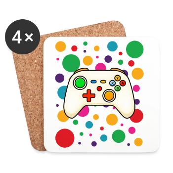 Manette de jeu Colorburst - Dessous de verre (lot de 4) - blanc - Devant