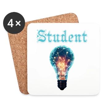 Student Design – Light Bulb Energy & Inspiration - Coasters (set of 4) - white - Front