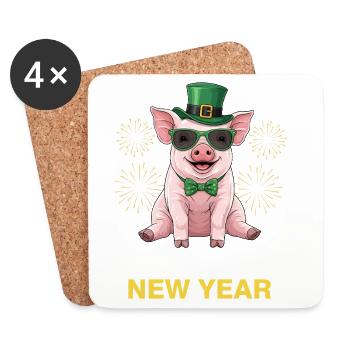 Happy New Year - Coasters (set of 4) - white - Front