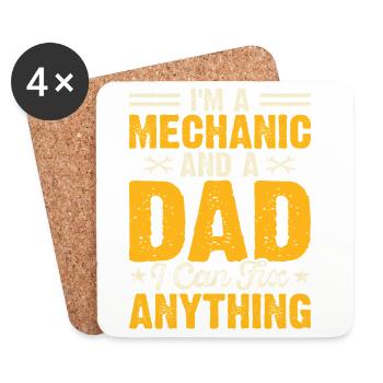 Mechaniker Mechatroniker Handwerker Geschenk - Untersetzer (4er-Set) - Weiß - Vorne