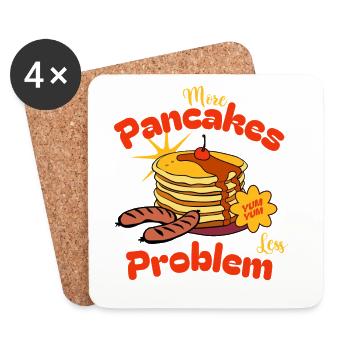 Fresh Waffles Funny Gift - Coasters (set of 4) - white - Front