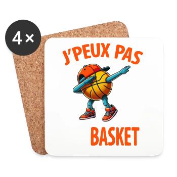 I can't I have basketball humor basketball - Coasters (set of 4) - white - Front
