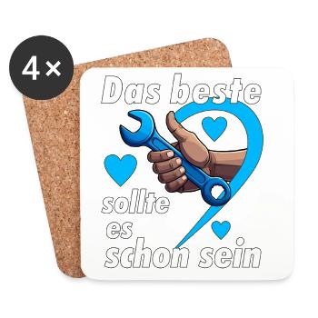 Schraubenschlüssel Das beste - Untersetzer (4er-Set) - Weiß - Vorne