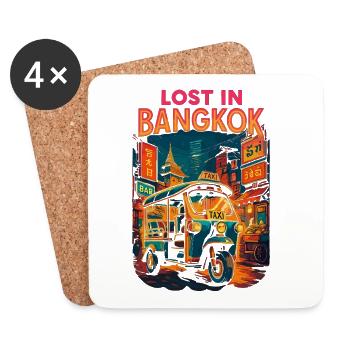 Lost in Bangkok – Streetlife & Adventure Design - Coasters (set of 4) - white - Front