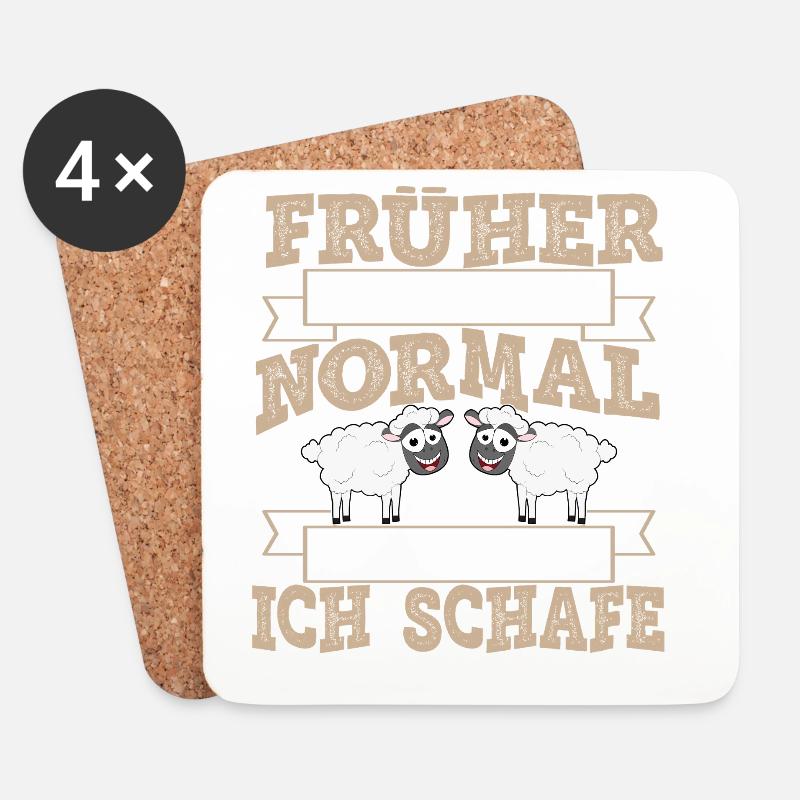 Schafe - Untersetzer (4er-Set) - Weiß