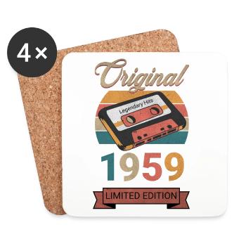 Original 1959 Limited Edition Geburtstag Geschenk - Untersetzer (4er-Set) - Weiß - Vorne