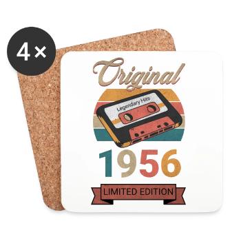 Original 1956 Limited Edition Geburtstag Geschenk - Untersetzer (4er-Set) - Weiß - Vorne