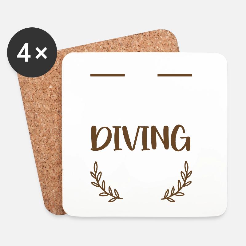 I Love Diving - Untersetzer (4er-Set) - Weiß