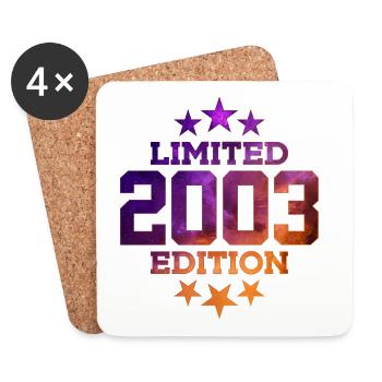 ÉDITION LIMITÉE 23E ANNIVERSAIRE 2003 - Dessous de verre (lot de 4) - blanc - Devant