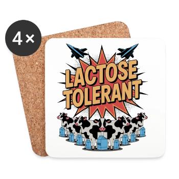 Laktose Tolerant - Untersetzer (4er-Set) - Weiß - Vorne