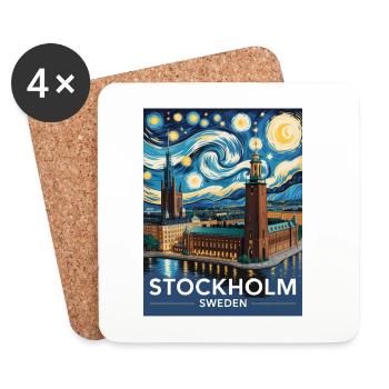 Stockholm - Untersetzer (4er-Set) - Weiß - Vorne