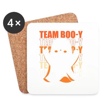 Halloween Gender Reveal Team Boy - Coasters (set of 4) - white - Front