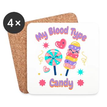 Sugar Addict Sweet Tooth Mode Drôle de bonbon - Dessous de verre (lot de 4) - blanc - Devant