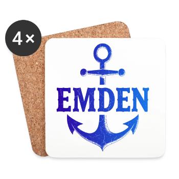 Anchor Emden North Sea - Coasters (set of 4) - white - Front