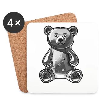 Gummy bear - Coasters (set of 4) - white - Front