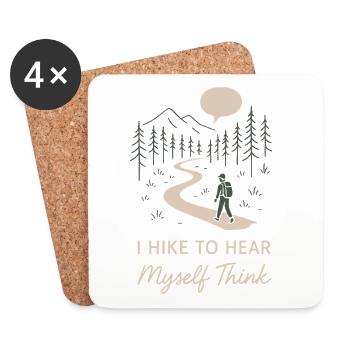 Solo Camping Introverted Camper Quiet - Coasters (set of 4) - white - Front