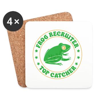 Frog Catcher Recruteur Top Frog - Dessous de verre (lot de 4) - blanc - Devant