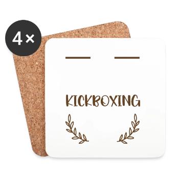I Love Kickboxing  - Untersetzer (4er-Set) - Weiß - Vorne