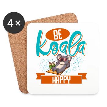 Koala - Coasters (set of 4) - white - Front