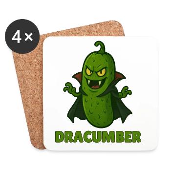 Funny Vegetable Monster – Halloween Fun - Coasters (set of 4) - white - Front