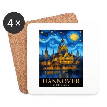 Hanover Night Star Skyline - Coasters (set of 4) - white - Front