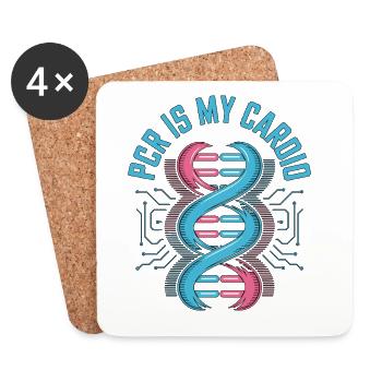 Lab Technician PCR Is My Cardio Laboratory Work - Untersetzer (4er-Set) - Weiß - Vorne
