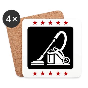 Cleaning vacuum cleaners - Coasters (set of 4) - white - Front