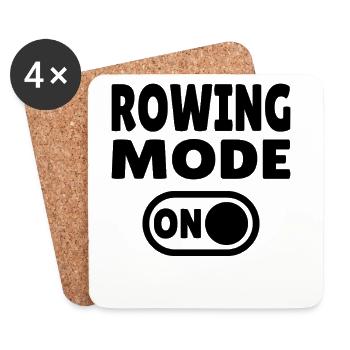 Mode d’aviron ON - Rudern - Dessous de verre (lot de 4) - blanc - Devant