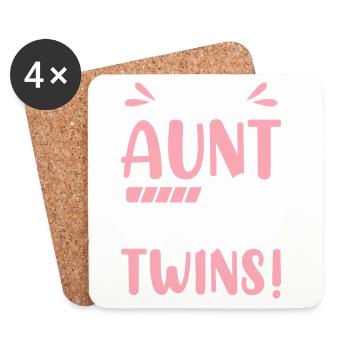 Tante Cadeau Meilleure Tante Du Monde - Dessous de verre (lot de 4) - blanc - Devant