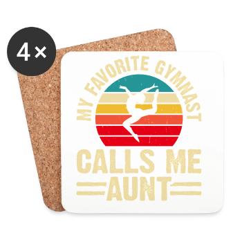 Tante Cadeau Meilleure Tante Du Monde - Dessous de verre (lot de 4) - blanc - Devant