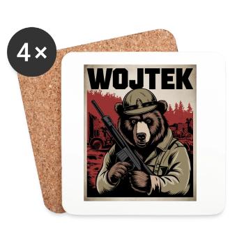 Wojtek L’ours héros de guerre - Dessous de verre (lot de 4) - blanc - Devant
