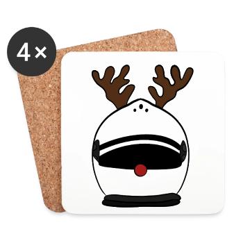 Helmet w - Coasters (set of 4) - white - Front