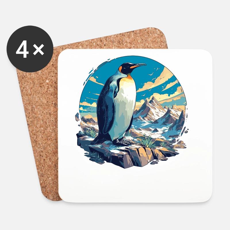 Penguins Penguin - Coasters (set of 4) - white