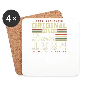 The legends were born in December 1984 - Coasters (set of 4) - white - Front