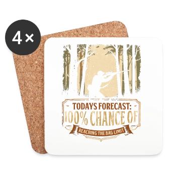 Squirrel Hunter Tree Rat - Coasters (set of 4) - white - Front