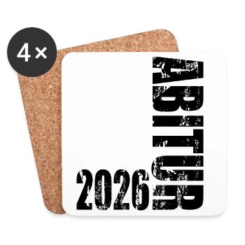 Abitur 2026 - Dessous de verre (lot de 4) - blanc - Devant