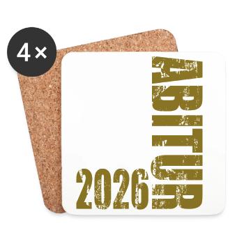 Abitur 2026 - Dessous de verre (lot de 4) - blanc - Devant