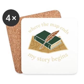 Booktok Fantasy Bookish Humor Gift for - Coasters (set of 4) - white - Front