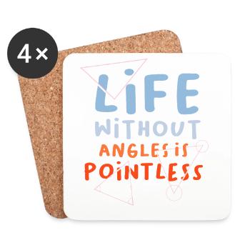 Math Math Teacher Saying Math Teacher Funny - Coasters (set of 4) - white - Front