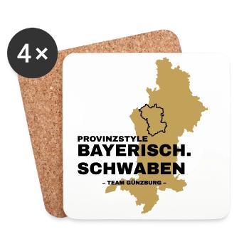 Schwaben | GÜNZBURG - Untersetzer (4er-Set) - Weiß - Vorne