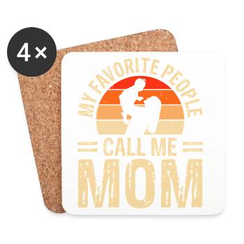Mama Muttertag Geschenk Weihnachtsgeschenke   - Untersetzer (4er-Set) - Weiß - Vorne