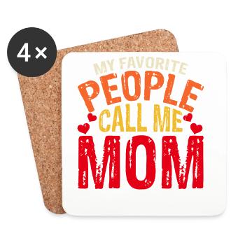 Mama Muttertag Geschenk Weihnachtsgeschenke   - Untersetzer (4er-Set) - Weiß - Vorne