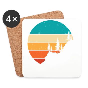 Hiking Hiker Mountaineer Gift - Coasters (set of 4) - white - Front