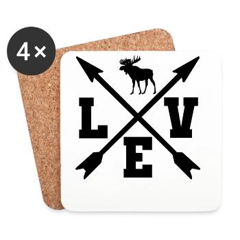 Elk - Coasters (set of 4) - white - Front