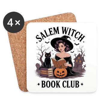 Sorcière Book Club Halloween Design - Dessous de verre (lot de 4) - blanc - Devant