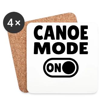 Canoe Mode ON - Coasters (set of 4) - white - Front