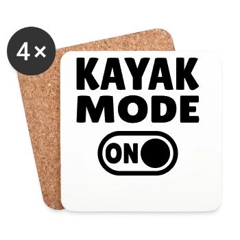 Kayak Mode ON - Coasters (set of 4) - white - Front